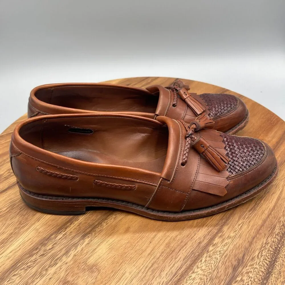 Allen Edmonds Cody Loafers Mens 10 D Brown Leather Tassel Dress Shoes Oxfords